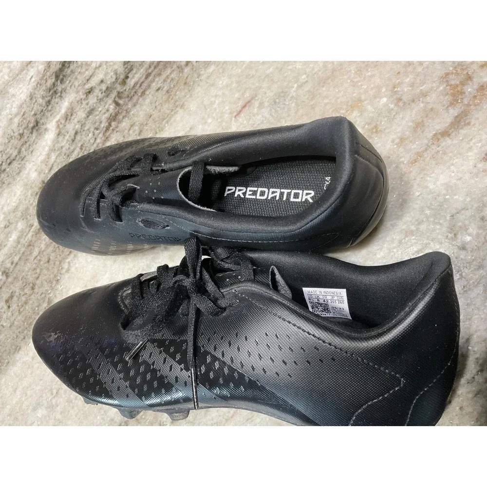 Adidas Predator Accuracy.4 Soccer Cleats Mens 8.5 Triple Black G06124 FG/MG